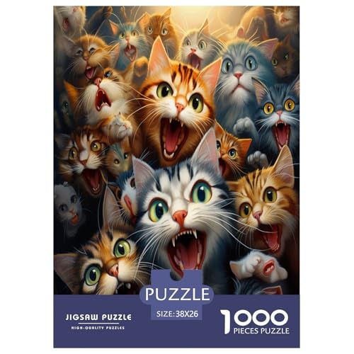 Katze Puzzle 1000-teilige Schwer Puzzle Spielzeug Pädagogisches Spiel Impossible Herausforderung Spielzeug Für Erwachsene Und Kinder Ab 14 Jahren 38x26cm/1000pcs Katze Puzzle 1000-teilige Schwer Puzzle Spielzeug Pädagogisches Spiel Impossible Herausforderung Spielzeug Für Erwachsene Und Kinder Ab 14 Jahren 38x26cm/1000pcs von XFKLYNVCJ