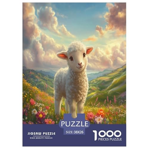 Nettes Lamm Puzzle 1000 Teile Schwer Puzzle Spielzeug Lernspiel Impossible Herausforderung Spielzeug Für Erwachsene Und Kinder in Bewährter 38x26cm/1000pcs Nettes Lamm Puzzle 1000 Teile Schwer Puzzle Spielzeug Lernspiel Impossible Herausforderung Spielzeug Für Erwachsene Und Kinder in Bewährter 38x26cm/1000pcs von XFKLYNVCJ