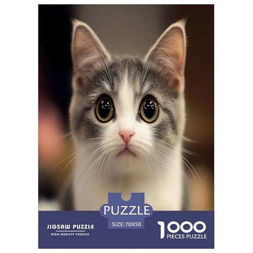 Niedliche Katze Puzzles 1000 Teile Schwer Puzzle Spielzeug Pädagogisches Spiel Impossible Herausforderung Spielzeug Für Erwachsene Kinder 70x50cm/1000pcs Niedliche Katze Puzzles 1000 Teile Schwer Puzzle Spielzeug Pädagogisches Spiel Impossible Herausforderung Spielzeug Für Erwachsene Kinder 70x50cm/1000pcs von XFKLYNVCJ