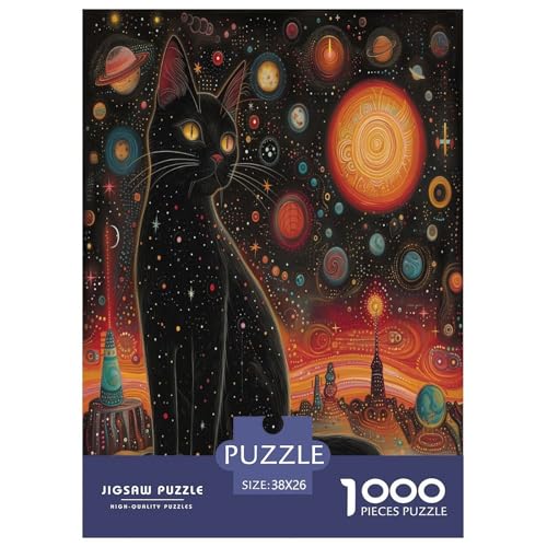 Niedliche Katze Puzzles 1000 Teile Schwer Puzzle Spielzeug Pädagogisches Spiel Impossible Herausforderungsspielzeug Für Erwachsene Kinder 38x26cm/1000pcs von XFKLYNVCJ