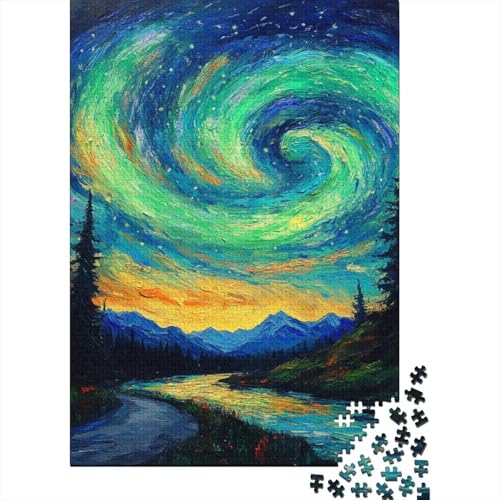 Nördliche Lichter Puzzles 1000 Teile Schwer Puzzle Spielzeug Pädagogisches Spiel Impossible Herausforderungsspielzeug Für Erwachsene Kinder 1000pcs (75x50cm) von XFKLYNVCJ