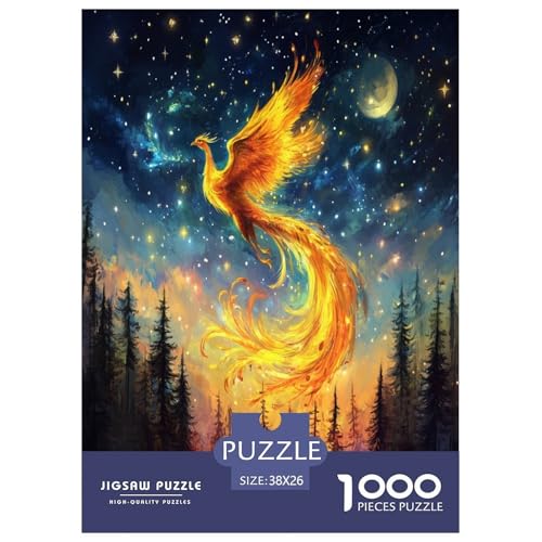 Phoenix Puzzle 1000 Teile Schwer Puzzle Spielzeug Pädagogisches Spiel Impossible Herausforderungsspielzeug Für Erwachsene Kinder 38x26cm/1000pcs von XFKLYNVCJ