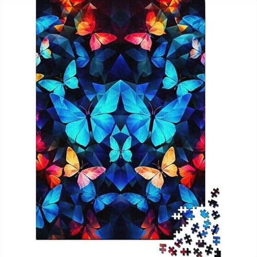 Psychedelischer Schmetterling Puzzles 1000 Teile Schwer Puzzle Spielzeug Pädagogisches Spiel Impossible Herausforderungsspielzeug Für Erwachsene Und Kinder Ab 14 Jahren 1000pcs (75x50cm) von XFKLYNVCJ