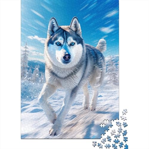 Schneehusky Puzzle 1000 Teile Schwer Puzzle Spielzeug Pädagogisches Spiel Impossible Herausforderungsspielzeug Für Erwachsene Und Kinder in Bewährter 1000pcs (75x50cm) von XFKLYNVCJ
