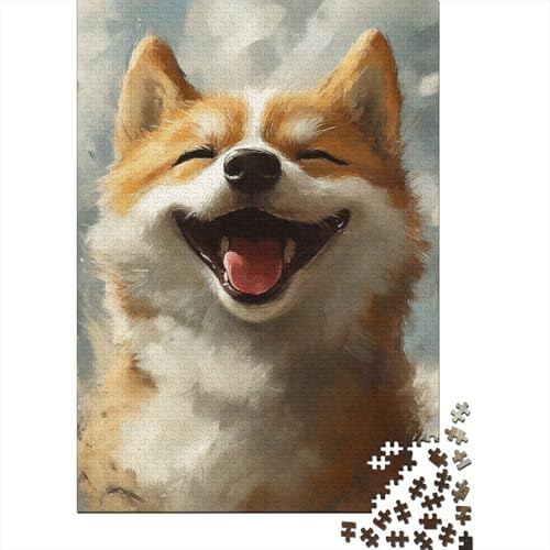 Shiba Inu Puzzles 1000 Teile Schwer Puzzle Spielzeug Pädagogisches Spiel Impossible Herausforderungsspielzeug Für Erwachsene Und Kinder in Bewährter 1000pcs (75x50cm) von XFKLYNVCJ