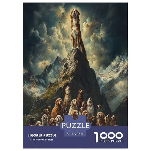 St. Bernard Puzzles 1000 Teile Schwer Puzzle Spielzeug Pädagogisches Spiel Impossible Herausforderungsspielzeug Für Erwachsene Und Kinder Ab 14 Jahren 70x50cm/1000pcs von XFKLYNVCJ