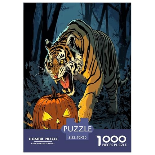 Tiger Puzzle 1000 Teile Schwer Puzzle Spielzeug Lernspiel Impossible Herausforderung Spielzeug Für Erwachsene Und Kinder in Bewährter 70x50cm/1000pcs von XFKLYNVCJ