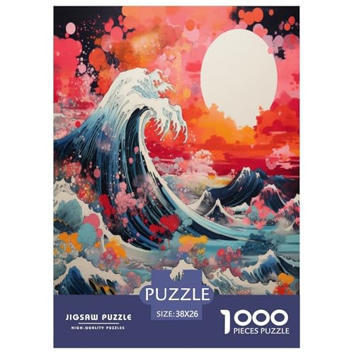 Wellen im japanischen Stil Puzzle 1000 Teile Schwer Puzzle Spielzeug Pädagogisches Spiel Impossible Herausforderung Spielzeug Für Erwachsene Kinder 38x26cm/1000pcs Wellen im japanischen Stil Puzzle 1000 Teile Schwer Puzzle Spielzeug Pädagogisches Spiel Impossible Herausforderung Spielzeug Für Erwachsene Kinder 38x26cm/1000pcs von XFKLYNVCJ