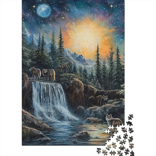 Wolf Puzzle 1000 Teile Schwer Puzzle Spielzeug Pädagogisches Spiel Impossible Herausforderungsspielzeug Für Erwachsene Und Kinder in Bewährter 1000pcs (75x50cm) von XFKLYNVCJ