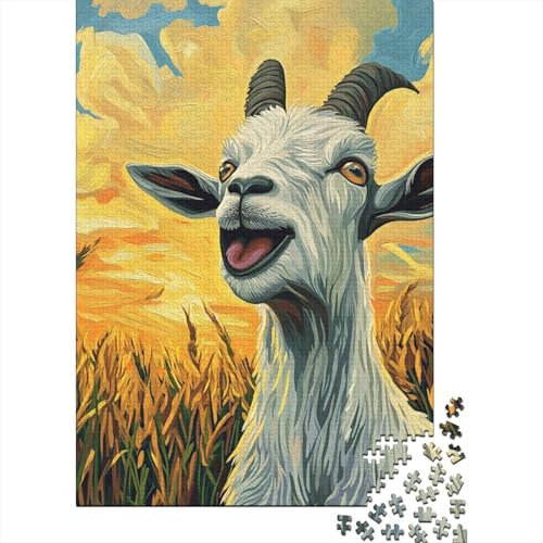 Ziege Puzzle 1000-teilige Schwer Puzzle Spielzeug Pädagogisches Spiel Impossible Herausforderungsspielzeug Für Erwachsene Und Kinder Ab 12 Jahren 1000pcs (75x50cm) von XFKLYNVCJ