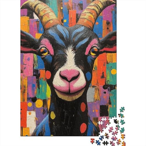 Ziege Puzzles 1000 Teile Schwer Puzzle Spielzeug Lernspiel Impossible Herausforderung Spielzeug Für Erwachsene Kinder 1000pcs (75x50cm) von XFKLYNVCJ