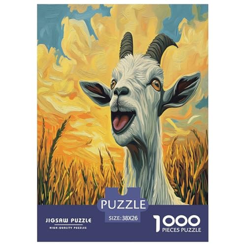 Ziege Puzzles 1000 Teile Schwer Puzzle Spielzeug Pädagogisches Spiel Impossible Herausforderungsspielzeug Für Erwachsene Und Kinder Ab 12 Jahren 38x26cm/1000pcs Ziege Puzzles 1000 Teile Schwer Puzzle Spielzeug Pädagogisches Spiel Impossible Herausforderungsspielzeug Für Erwachsene Und Kinder Ab 12 Jahren 38x26cm/1000pcs von XFKLYNVCJ