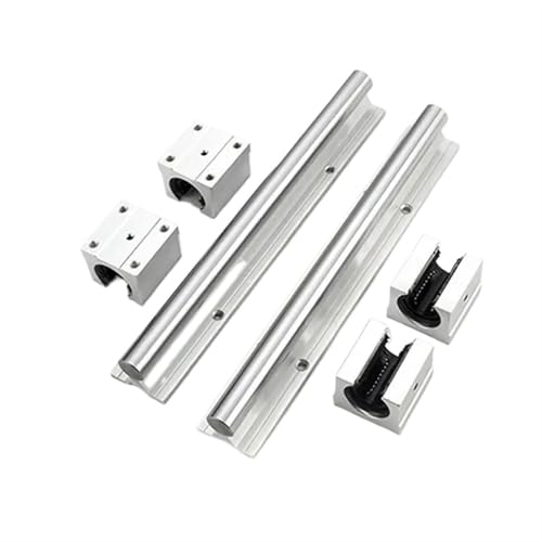 Lineare Schiene 2PCS SBR16 16mm Lineare Schiene jeder Länge Guide Rail + 4PCS SBR16UU -Schleifblock (500 mm) von XFLSDHGD