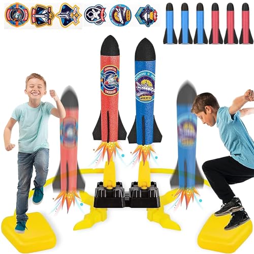 XFLYP Rakete Luftdruck, Rakete Spielzeug Mit 6 Schaumraketen und 2-Leistungsstarke Fußpumpen für Spielzeug ab 3-12 Jahre Junge, Outdoor Spielzeug Rakete Spielzeug Kinderspielzeug Geschenk XFLYP Rakete Luftdruck, Rakete Spielzeug Mit 6 Schaumraketen und 2-Leistungsstarke Fußpumpen für Spielzeug ab 3-12 Jahre Junge, Outdoor Spielzeug Rakete Spielzeug Kinderspielzeug Geschenk von XFLYP