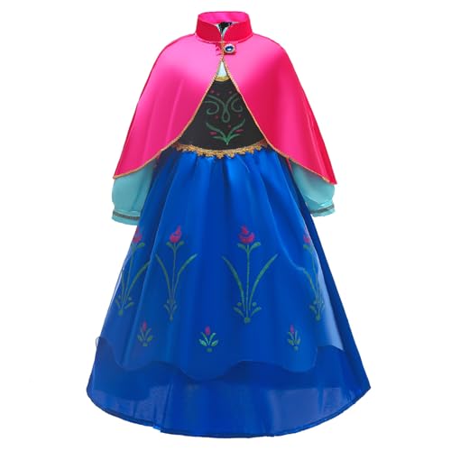 XFOZDM Anna Kostüm Mädchen Kinder Prinzessin Anna Kleid Mädchen mit Cape und Zubehör Prinzessin Kostüm für Verkleidung Faschingskostüme Halloween Weihnachten Geburtstag Party Cosplay 140 XFOZDM Anna Kostüm Mädchen Kinder Prinzessin Anna Kleid Mädchen mit Cape und Zubehör Prinzessin Kostüm für Verkleidung Faschingskostüme Halloween Weihnachten Geburtstag Party Cosplay 140 von XFOZDM