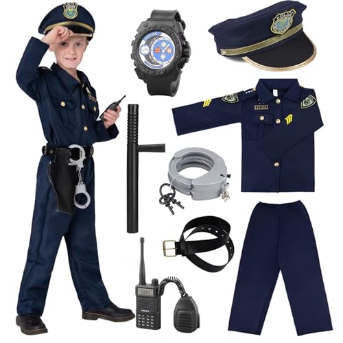 XFOZDM Polizei KostüM Kinder Police Costume Police KostüM Polizei Halloween KostüM With Accessoires FüR Boys Girls Polizeibeamten-KostüM Kinder Jungen Halloween Rollenspielset Karneval,L XFOZDM Polizei KostüM Kinder Police Costume Police KostüM Polizei Halloween KostüM With Accessoires FüR Boys Girls Polizeibeamten-KostüM Kinder Jungen Halloween Rollenspielset Karneval,L von XFOZDM