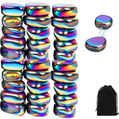 XFSRG 30 Stück Magnetspiel Magnetisches Schachspiel Bunt Hämatit Magnete Irregulär Steine Stressabbau-Magnet mit Tragetasche Fluoreszierendes Grünes Seil für Familientreffen Camping Büro XFSRG 30 Stück Magnetspiel Magnetisches Schachspiel Bunt Hämatit Magnete Irregulär Steine Stressabbau-Magnet mit Tragetasche Fluoreszierendes Grünes Seil für Familientreffen Camping Büro von XFSRG
