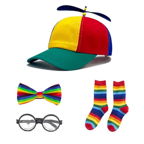 XFSRG Propeller Mütze Bunt Lustiger Hut Erwachsene Cap Mit Ventilator Für Karneval Party von XFSRG