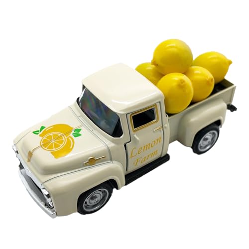 XFSRG Zitrone Truck Dekor,Vintage Deko LKW Modellauto, Lemon Farm Truck, für Deko Zitronen Party, Zitronen Deko Country Style XFSRG Zitrone Truck Dekor,Vintage Deko LKW Modellauto, Lemon Farm Truck, für Deko Zitronen Party, Zitronen Deko Country Style von XFSRG