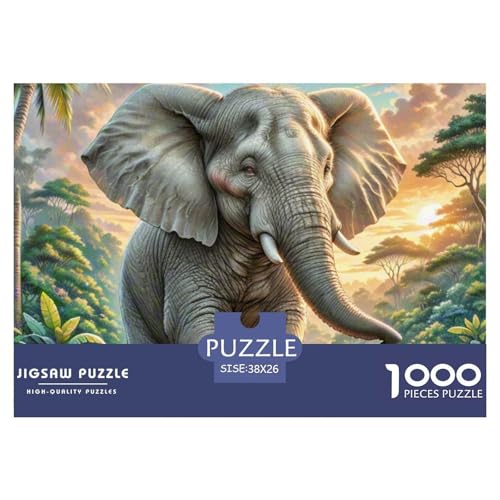Afrikanischer Elefant Puzzle 1000 Teile Premium Quality Erwachsene Kinder Animal Home Dekoration Klassische Lernspiel 38x26cm/1000pcs Afrikanischer Elefant Puzzle 1000 Teile Premium Quality Erwachsene Kinder Animal Home Dekoration Klassische Lernspiel 38x26cm/1000pcs von XGASVBKWA