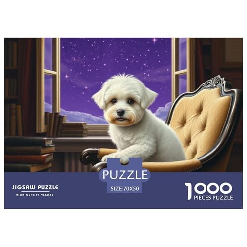 Bichon Frise 1000 Teile Puzzle Premium Quality Erwachsene Kinder Animal Herausforderung Game Klassische Lernspiel 70x50cm/1000pcs Bichon Frise 1000 Teile Puzzle Premium Quality Erwachsene Kinder Animal Herausforderung Game Klassische Lernspiel 70x50cm/1000pcs von XGASVBKWA