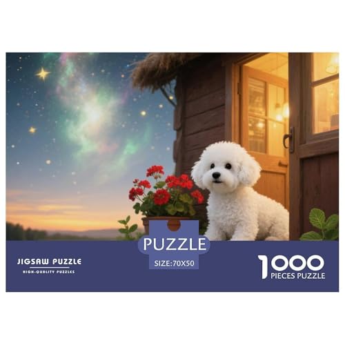 Bichon Frise Puzzle 1000 Teile Premium Quality Erwachsene Kinder Animal Home Dekoration Klassische Lernspiel 70x50cm/1000pcs Bichon Frise Puzzle 1000 Teile Premium Quality Erwachsene Kinder Animal Home Dekoration Klassische Lernspiel 70x50cm/1000pcs von XGASVBKWA
