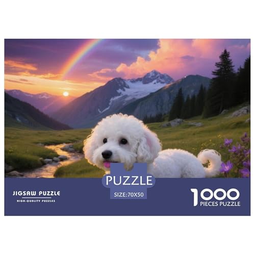Bichon Frise Puzzle 1000 Teile Premium Quality Erwachsene Kinder Pet Premium Quality Klassische Lernspiel 70x50cm/1000pcs Bichon Frise Puzzle 1000 Teile Premium Quality Erwachsene Kinder Pet Premium Quality Klassische Lernspiel 70x50cm/1000pcs von XGASVBKWA