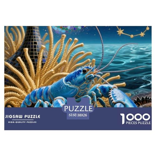Blue Hummer 1000 Teile Puzzle Premium Quality Erwachsene Kinder Animal Premium Quality Klassische Lernspiel 38x26cm/1000pcs von XGASVBKWA
