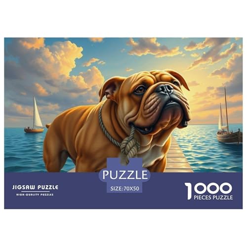 Bulldogs 1000 Teile Puzzle Home Dekoration Lernspiel Animal Premium Quality Impossible Game 70x50cm/1000pcs Bulldogs 1000 Teile Puzzle Home Dekoration Lernspiel Animal Premium Quality Impossible Game 70x50cm/1000pcs von XGASVBKWA