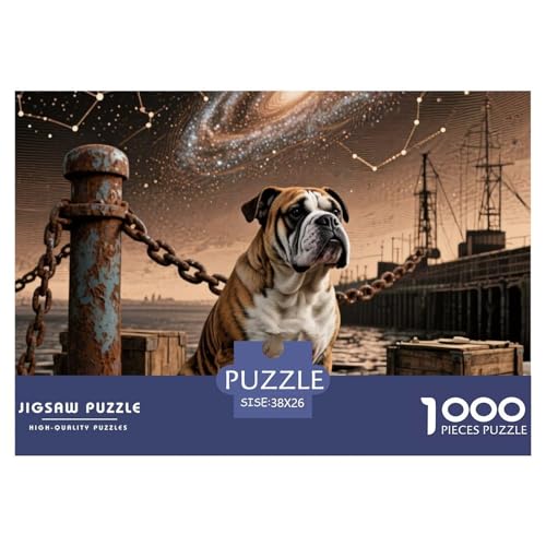 Bulldogs 1000 Teile Puzzle Premium Quality Erwachsene Kinder Animal Home Dekoration Impossible Game 38x26cm/1000pcs Bulldogs 1000 Teile Puzzle Premium Quality Erwachsene Kinder Animal Home Dekoration Impossible Game 38x26cm/1000pcs von XGASVBKWA