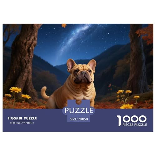 Bulldogs 1000 Teile Puzzle Premium Quality Erwachsene Kinder Animal Home Dekoration Impossible Game 70x50cm/1000pcs Bulldogs 1000 Teile Puzzle Premium Quality Erwachsene Kinder Animal Home Dekoration Impossible Game 70x50cm/1000pcs von XGASVBKWA