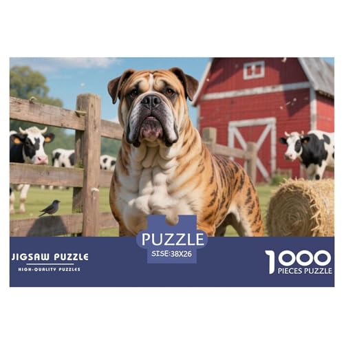 Bulldogs Puzzle 1000 Teile Premium Quality Erwachsene Kinder Animal Herausforderung Game Klassische Lernspiel 38x26cm/1000pcs Bulldogs Puzzle 1000 Teile Premium Quality Erwachsene Kinder Animal Herausforderung Game Klassische Lernspiel 38x26cm/1000pcs von XGASVBKWA
