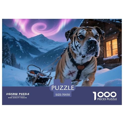 Bullmastiff 1000 Teile Puzzle Premium Quality Erwachsene Kinder Animal Home Dekoration Klassische Lernspiel 70x50cm/1000pcs Bullmastiff 1000 Teile Puzzle Premium Quality Erwachsene Kinder Animal Home Dekoration Klassische Lernspiel 70x50cm/1000pcs von XGASVBKWA