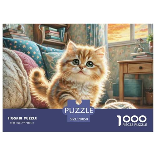 Chinchilla Katze 1000 Teile Puzzle Premium Quality Erwachsene Kinder Animal Home Dekoration Impossible 70x50cm/1000pcs Chinchilla Katze 1000 Teile Puzzle Premium Quality Erwachsene Kinder Animal Home Dekoration Impossible 70x50cm/1000pcs von XGASVBKWA