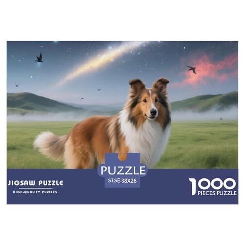Collie 1000 Teile Puzzle Premium Quality Erwachsene Kinder Animal Home Dekoration Impossible Game 38x26cm/1000pcs Collie 1000 Teile Puzzle Premium Quality Erwachsene Kinder Animal Home Dekoration Impossible Game 38x26cm/1000pcs von XGASVBKWA