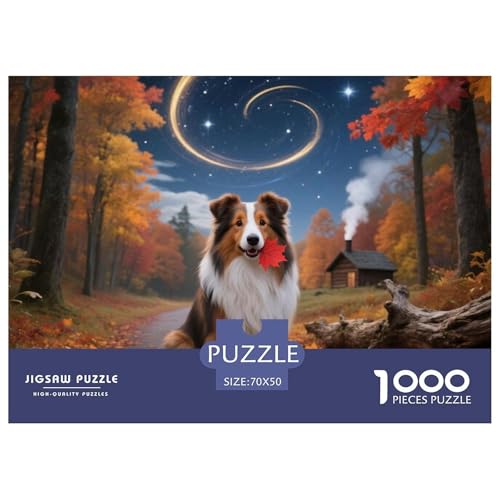 Collie 1000 Teile Puzzle Premium Quality Erwachsene Kinder Animal Home Dekoration Impossible Game 70x50cm/1000pcs Collie 1000 Teile Puzzle Premium Quality Erwachsene Kinder Animal Home Dekoration Impossible Game 70x50cm/1000pcs von XGASVBKWA