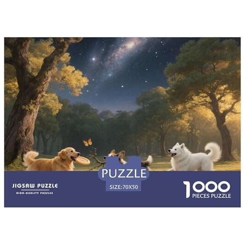 Cute Hunde Spielen und herumtollen Puzzle 1000 Teile Premium Quality Erwachsene Kinder Animal Home Dekoration Klassische Lernspiel 70x50cm/1000pcs Cute Hunde Spielen und herumtollen Puzzle 1000 Teile Premium Quality Erwachsene Kinder Animal Home Dekoration Klassische Lernspiel 70x50cm/1000pcs von XGASVBKWA