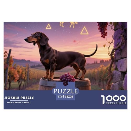 Dachshund Puzzle 1000 Teile Premium Quality Erwachsene Kinder Animal Home Dekoration Impossible Game 38x26cm/1000pcs Dachshund Puzzle 1000 Teile Premium Quality Erwachsene Kinder Animal Home Dekoration Impossible Game 38x26cm/1000pcs von XGASVBKWA