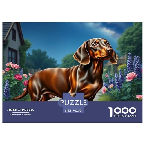 Dachshund Puzzle 1000 Teile Premium Quality Erwachsene Kinder Animal Premium Quality Klassische Lernspiel 70x50cm/1000pcs Dachshund Puzzle 1000 Teile Premium Quality Erwachsene Kinder Animal Premium Quality Klassische Lernspiel 70x50cm/1000pcs von XGASVBKWA