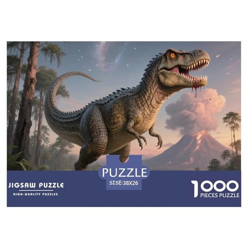 Der Tyrannosaurus Rex 1000 Teile 1000 Teile Kinder Geschenk Erwachsene Kinder Animal Home Dekoration Impossible Game 38x26cm/1000pcs von XGASVBKWA