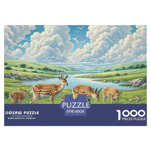 Der kleine Hirsch 1000 Teile Erwachsene Puzzle Premium Quality Erwachsene Kinder Animal Home Dekoration Impossible Game 38x26cm/1000pcs Der kleine Hirsch 1000 Teile Erwachsene Puzzle Premium Quality Erwachsene Kinder Animal Home Dekoration Impossible Game 38x26cm/1000pcs von XGASVBKWA