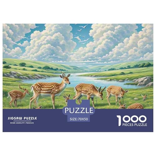 Der kleine Hirsch 1000 Teile Puzzle Premium Quality Erwachsene Kinder Animal Premium Quality Impossible Game 70x50cm/1000pcs Der kleine Hirsch 1000 Teile Puzzle Premium Quality Erwachsene Kinder Animal Premium Quality Impossible Game 70x50cm/1000pcs von XGASVBKWA