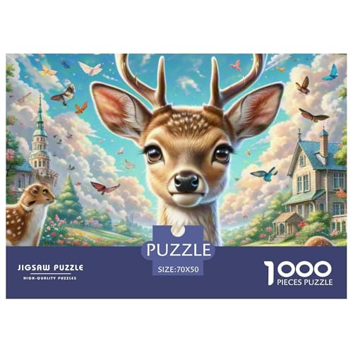 Der kleine Hirsch Puzzle 1000 Teile Premium Quality Lernspiel Animal Home Dekoration Klassische Lernspiel 70x50cm/1000pcs Der kleine Hirsch Puzzle 1000 Teile Premium Quality Lernspiel Animal Home Dekoration Klassische Lernspiel 70x50cm/1000pcs von XGASVBKWA