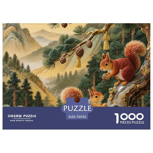 Eichhörnchen 1000 Teile Puzzle Kinder Geschenk Lernspiel Animal Premium Quality Impossible Game 70x50cm/1000pcs Eichhörnchen 1000 Teile Puzzle Kinder Geschenk Lernspiel Animal Premium Quality Impossible Game 70x50cm/1000pcs von XGASVBKWA