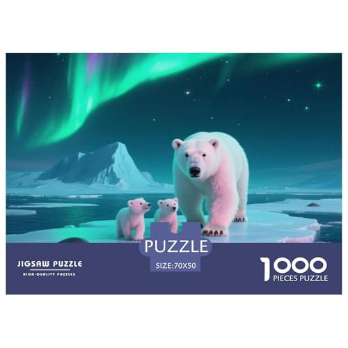 Eisbär 1000 Teile Puzzle Premium Quality Erwachsene Kinder Animal Home Dekoration Impossible Game 70x50cm/1000pcs Eisbär 1000 Teile Puzzle Premium Quality Erwachsene Kinder Animal Home Dekoration Impossible Game 70x50cm/1000pcs von XGASVBKWA