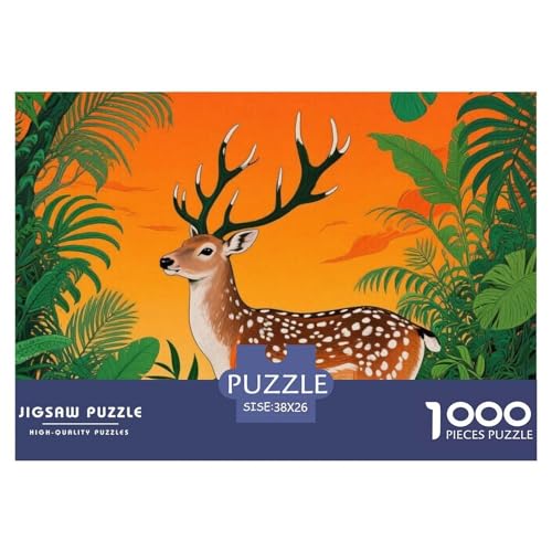 Fallow Hirsch 1000 Teile Erwachsene Puzzle Premium Quality Erwachsene Kinder Animal Home Dekoration Klassische Lernspiel 38x26cm/1000pcs Fallow Hirsch 1000 Teile Erwachsene Puzzle Premium Quality Erwachsene Kinder Animal Home Dekoration Klassische Lernspiel 38x26cm/1000pcs von XGASVBKWA