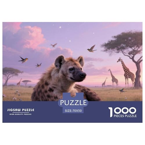 Gefleckte Hyena Puzzle 1000 Teile Premium Quality Erwachsene Kinder Animal Home Dekoration Impossible Game 70x50cm/1000pcs Gefleckte Hyena Puzzle 1000 Teile Premium Quality Erwachsene Kinder Animal Home Dekoration Impossible Game 70x50cm/1000pcs von XGASVBKWA
