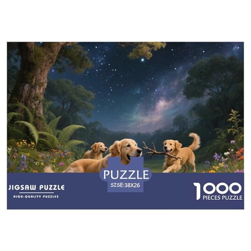 Goldener Retriever 1000 Teile Puzzle Home Dekoration Erwachsene Kinder Animal Premium Quality Impossible 38x26cm/1000pcs Goldener Retriever 1000 Teile Puzzle Home Dekoration Erwachsene Kinder Animal Premium Quality Impossible 38x26cm/1000pcs von XGASVBKWA
