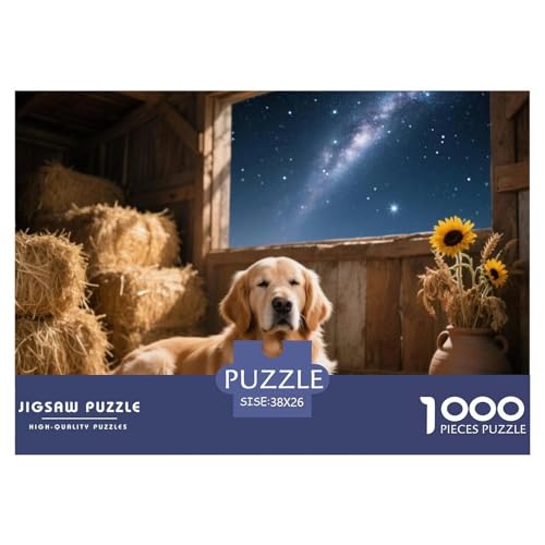 Goldener Retriever 1000 Teile Puzzle Premium Quality Erwachsene Kinder Animal Herausforderung Game Klassische Lernspiel 38x26cm/1000pcs Goldener Retriever 1000 Teile Puzzle Premium Quality Erwachsene Kinder Animal Herausforderung Game Klassische Lernspiel 38x26cm/1000pcs von XGASVBKWA