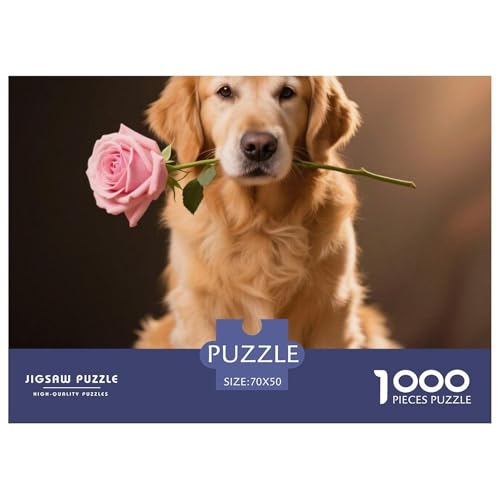 Goldener Retriever 1000 Teile Puzzle Premium Quality Erwachsene Kinder Animal Herausforderung Game Klassische Lernspiel 70x50cm/1000pcs Goldener Retriever 1000 Teile Puzzle Premium Quality Erwachsene Kinder Animal Herausforderung Game Klassische Lernspiel 70x50cm/1000pcs von XGASVBKWA